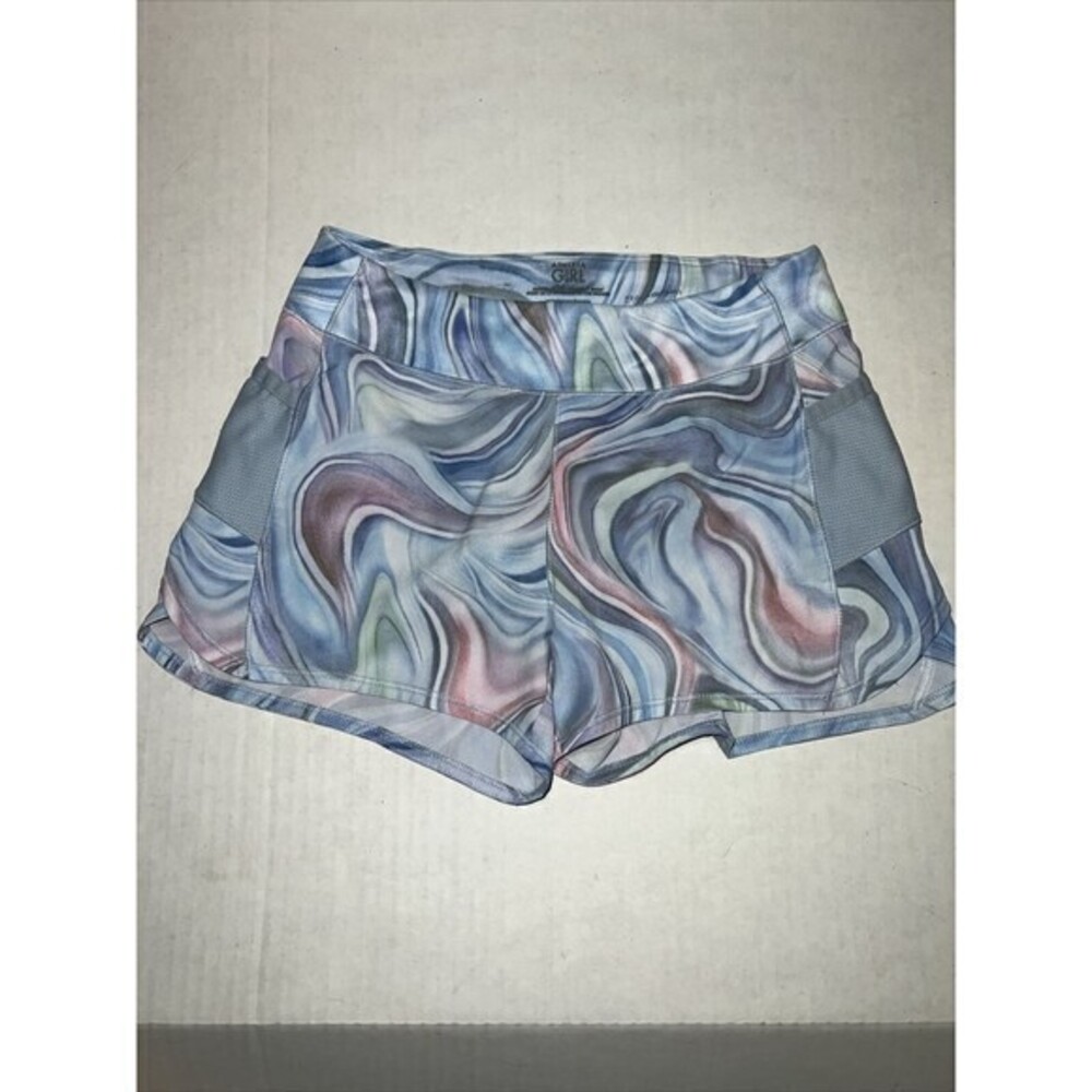 Athleta Girl Record Breaker 3" Short Marble Sport Gym Size M 8/10